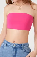 Women's Contour Cropped Tube Top in Hibiscus, XL