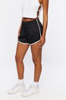 Women's Dolphin Ringer Shorts in Black/White Medium