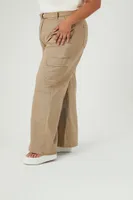 Women's Belted Wide-Leg Cargo Pants