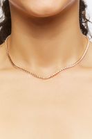 Women's CZ Chain Necklace in Clear/Gold