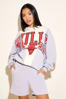 Women's Fleece Chicago Bulls Pullover Heather Grey