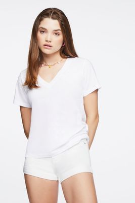 Women's Basic Organically Grown Cotton T-Shirt in White, XL