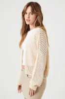 Women's Crochet Cardigan Sweater Vanilla