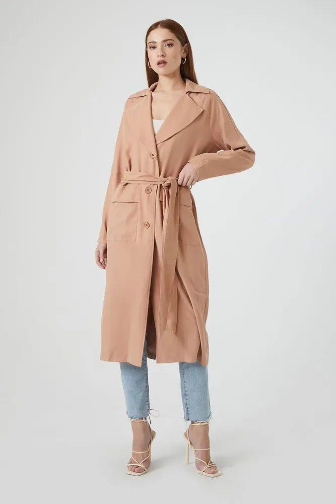 Women's Tie-Front Trench Coat