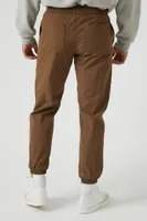 Men Cuffed Drawstring Joggers in Latte Small