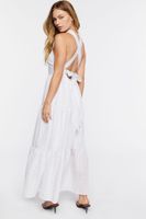 Women's Tiered Maxi Dress in White Medium