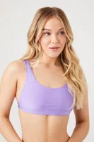 Women's Low-Rise Bikini Top & Bottoms Set in Lilac, XL