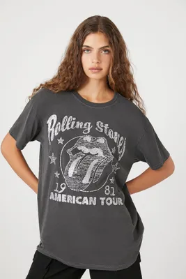 Women's The Rolling Stones Graphic T-Shirt Charcoal