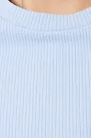 Girls Ribbed Knit Top (Kids) Light Blue,