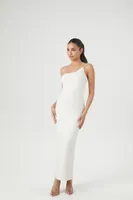 Women's Contour One-Shoulder Maxi Dress in Vanilla Small