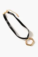 Women's Frasier Sterling Ring Choker Necklace in Gold