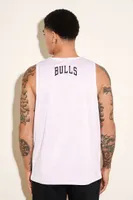 Men Chicago Bulls Graphic Tank Top in White, XXL