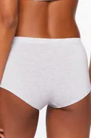 Women's Heathered Boyshort Panties in Heather Grey Small