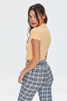 Women's Ribbed Split-Hem Crop Top