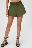 Women's Shirred Flare Shorts in Cypress Large