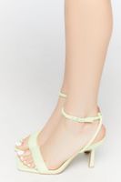 Women's Open-Toe Stiletto Heels in Lime, 7.5