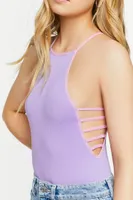 Women's Seamless Ladder Cutout Bodysuit in Orchid, S/M