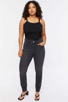 Women's High-Rise Skinny Jeans in Washed Black, 18