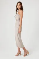 Women's Drawstring Tube Maxi Dress in Goat Large