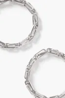 Women's Dual Anchor Chain Bracelet Set in Silver