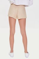 Women's High-Rise Drawstring Shorts in Beige Small