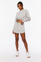 Women's Active Toggle Drawstring Mini Skirt in Heather Grey Medium