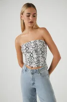 Women's Contour Snake Print Tube Top