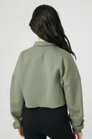 Women's Half-Zip Boston Pullover in Green Medium