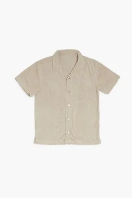 Kids Mineral Wash Shirt (Girls + Boys) in Taupe, 9/10