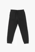 Kids Basic Drawstring Joggers (Girls + Boys) in Black, 13/14