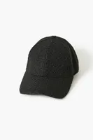 Textured Baseball Cap in Black