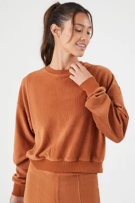 Women's Active Corduroy Pullover in Chestnut Small