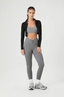 Women's Active Cropped Corset Jacket in Black Medium