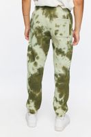 Men Tie-Dye Metamorph Graphic Joggers in Olive Large