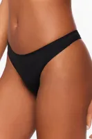 Women's Low-Rise Thong Panties in Black, XL