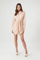 Women's Satin Midi Shirt Dress Small