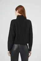 Women's Turtleneck Ribbed Knit Sweater