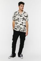 Men Desert Landscape Graphic Shirt in Cream/Black, XXL