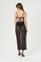 Women's Sheer Lace Maxi Slip Dress