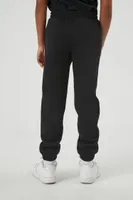 Kids Basic Drawstring Joggers (Girls + Boys) in Black, 13/14