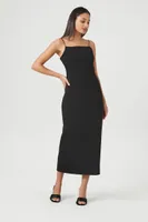 Women's Cami Slit Midi Dress in Black Small