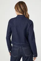 Women's Denim Moto Jacket in Dark Denim Medium
