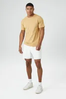 Men Cotton-Blend Drawstring Shorts in White, XXL