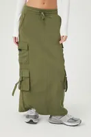 Women's French Terry Cargo Maxi Skirt XS