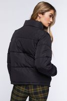 Women's Quilted Puffer Jacket in Black Large