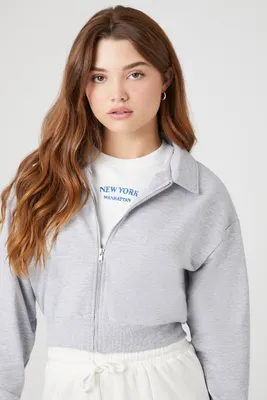 Women's French Terry Zip-Up Jacket Heather