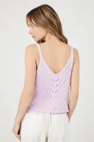 Women's Pointelle Sweater-Knit Tank Top