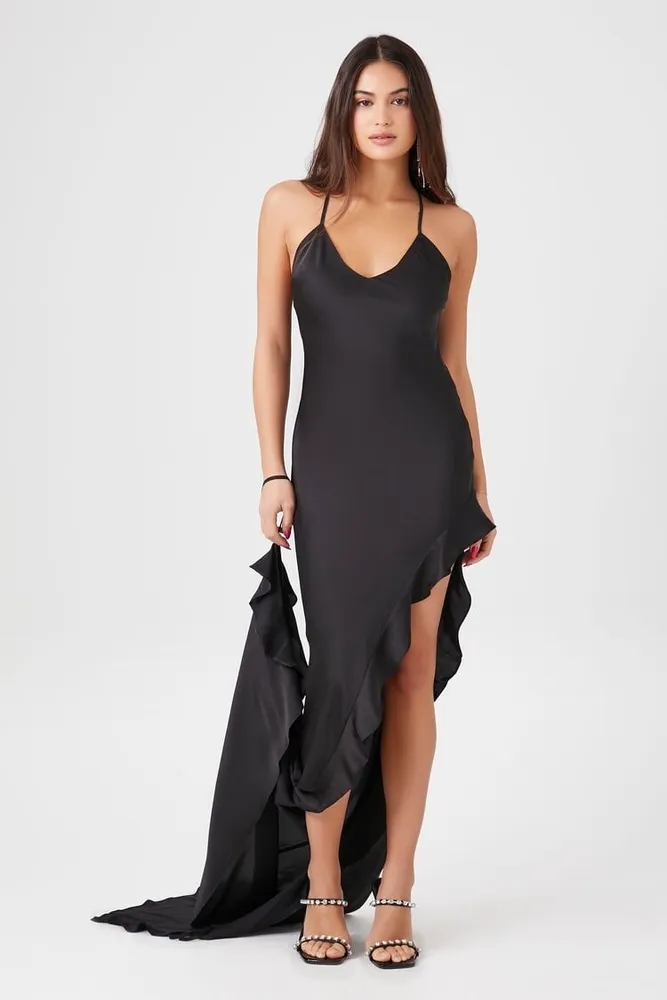 Flounced-Hem Maxi Dress