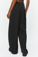 Women's Pleated Wide-Leg Palazzo Pants Black