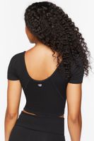 Women's Active Cotton-Blend Crop Top in Black, XS